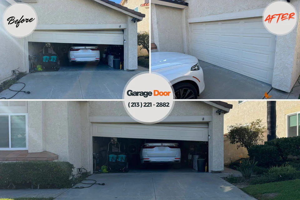 Before and after: garage door repair Slater-Marietta, SC